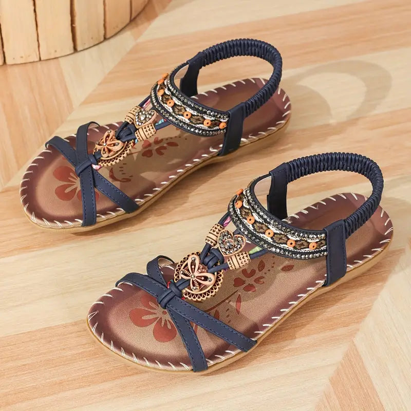 Aliams | Elegante Orthopädische Sandalen Schmetterling Strass