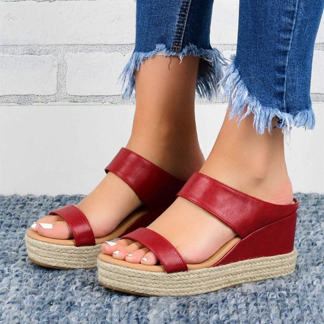 Damen Sommer-Sandalen Mit Dicker Sohle