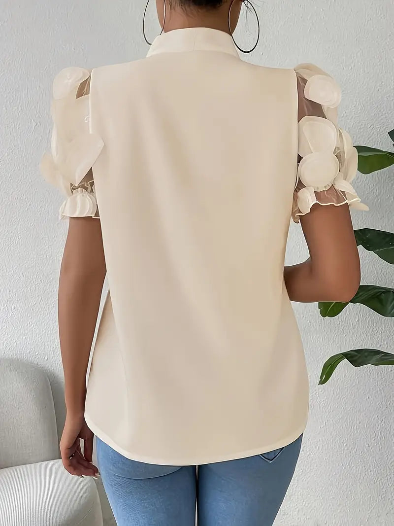 Aliams | Bluse mit Transparenten Puffärmeln