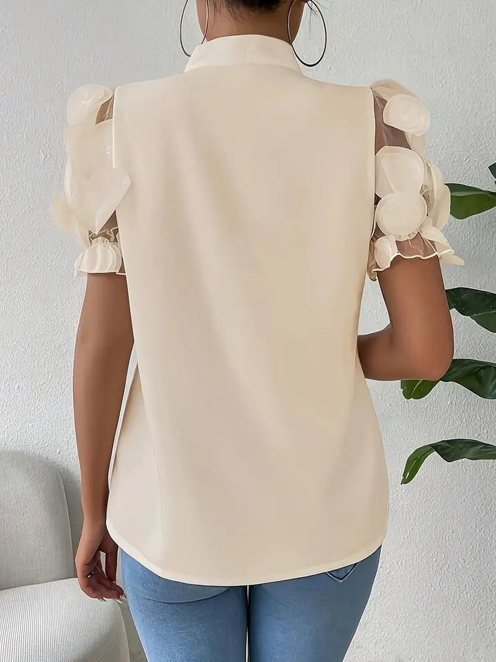 Aliams | Bluse mit Transparenten Puffärmeln