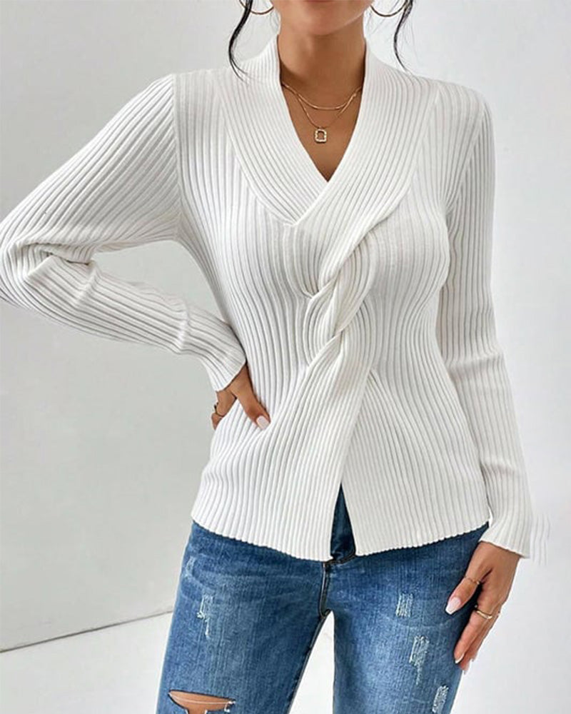 Ressende | Elegantes Langärmeliges Pullover-Top Für Stilbewusste Frauen