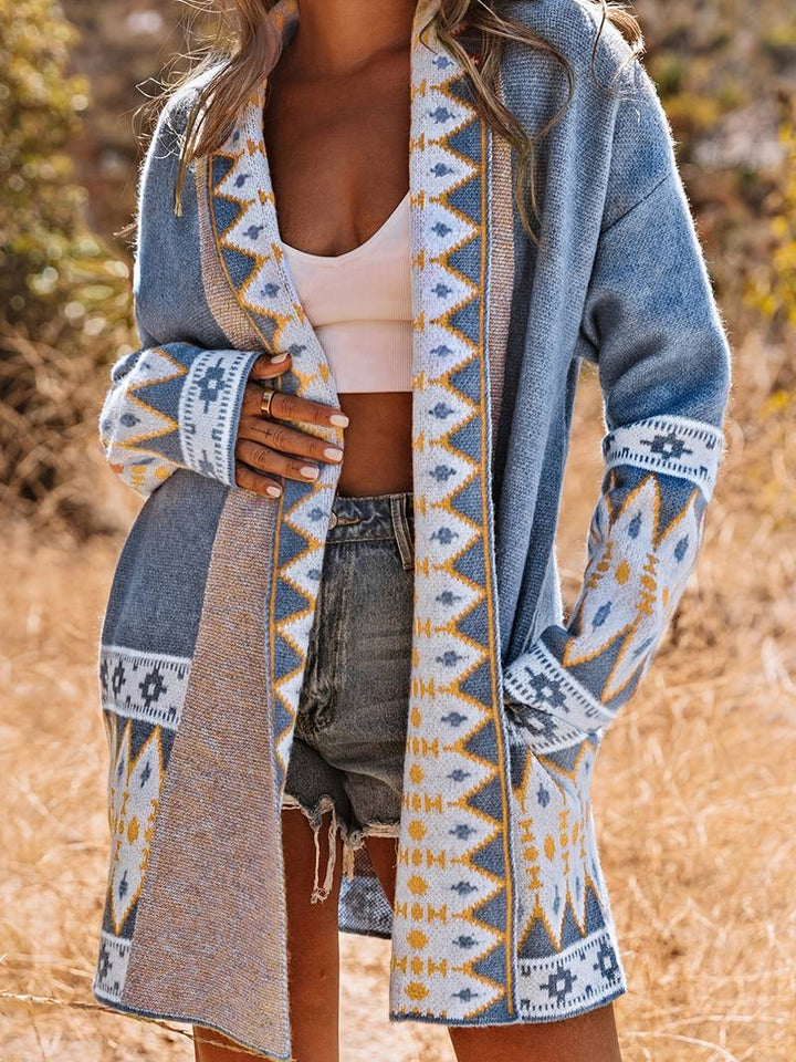 Aliams | Aztekenmuster-Strickjacke