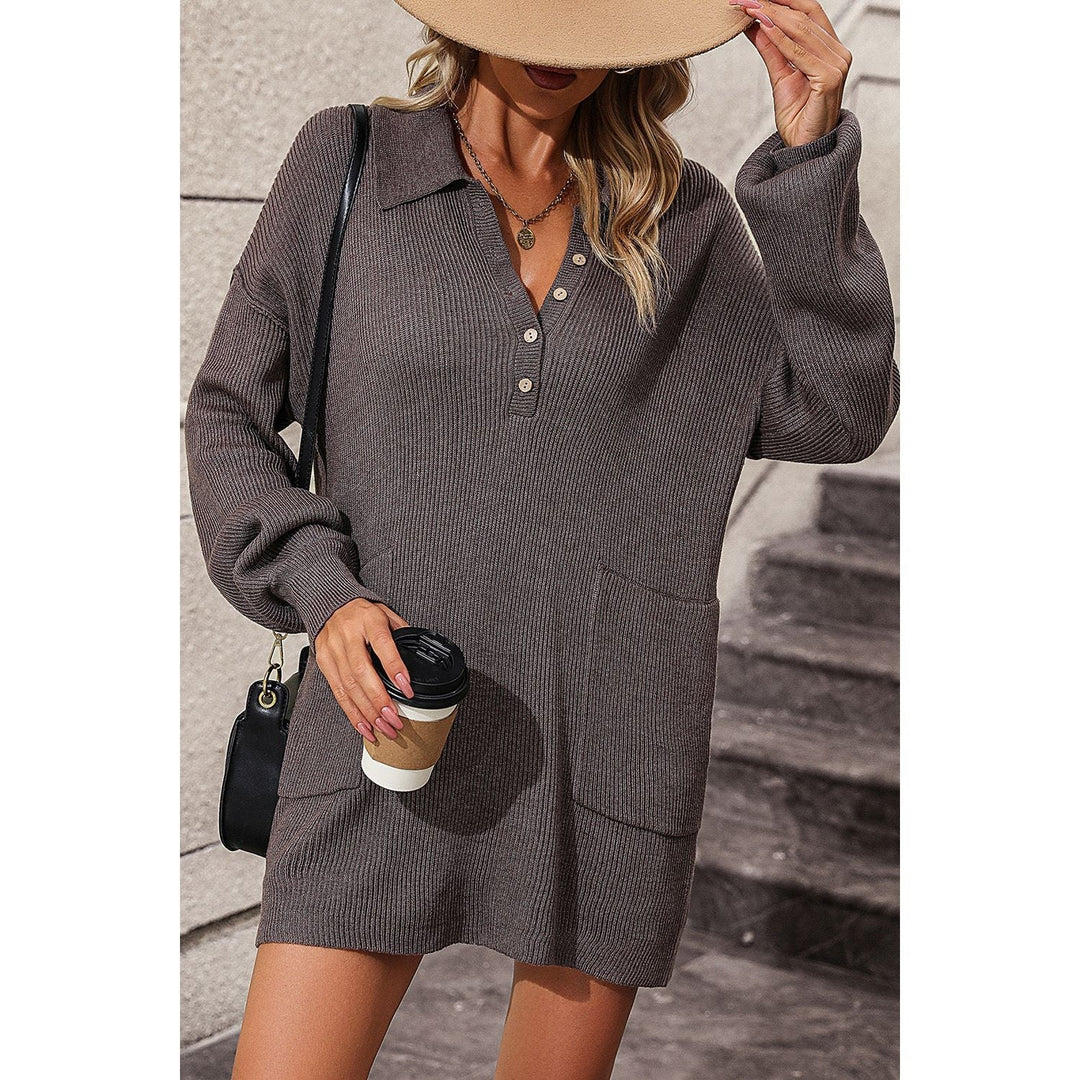 Damen Strickkleid Für Den Herbst