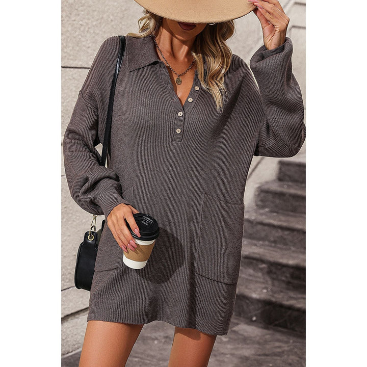 Damen Strickkleid Für Den Herbst