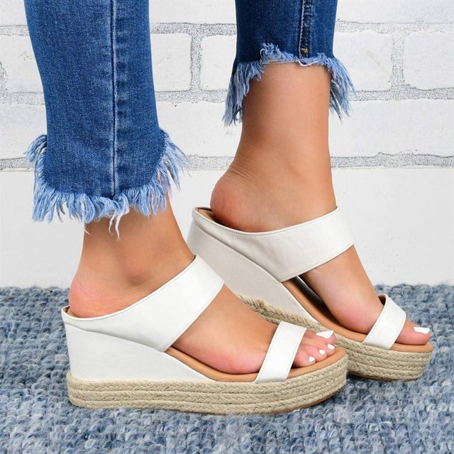 Damen Sommer-Sandalen Mit Dicker Sohle