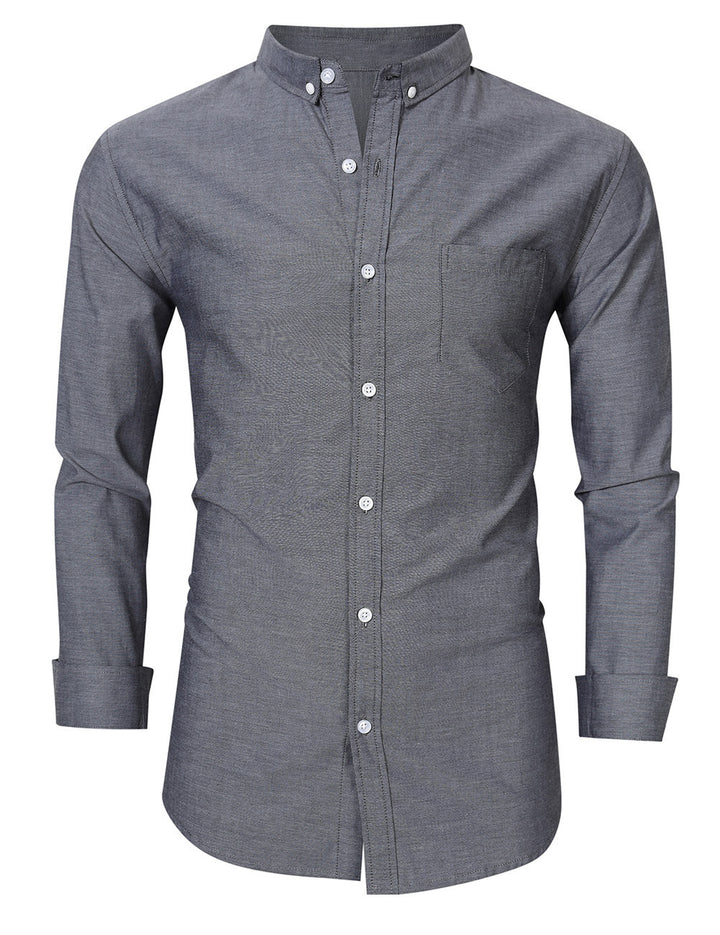 Herren Hemd mit klassischem Button-Down Kragen und Brusttasche Aliams