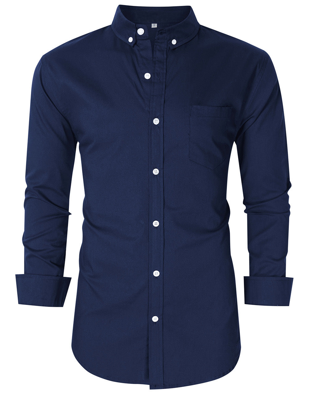 Herren Hemd mit klassischem Button-Down Kragen und Brusttasche Aliams