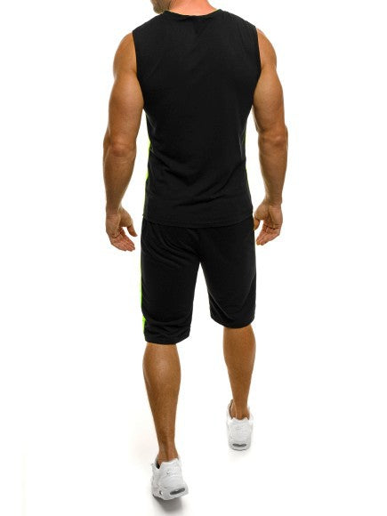 Herren Sportliches Tanktop und Shorts-Set mit reflektierenden Akzenten Aliams