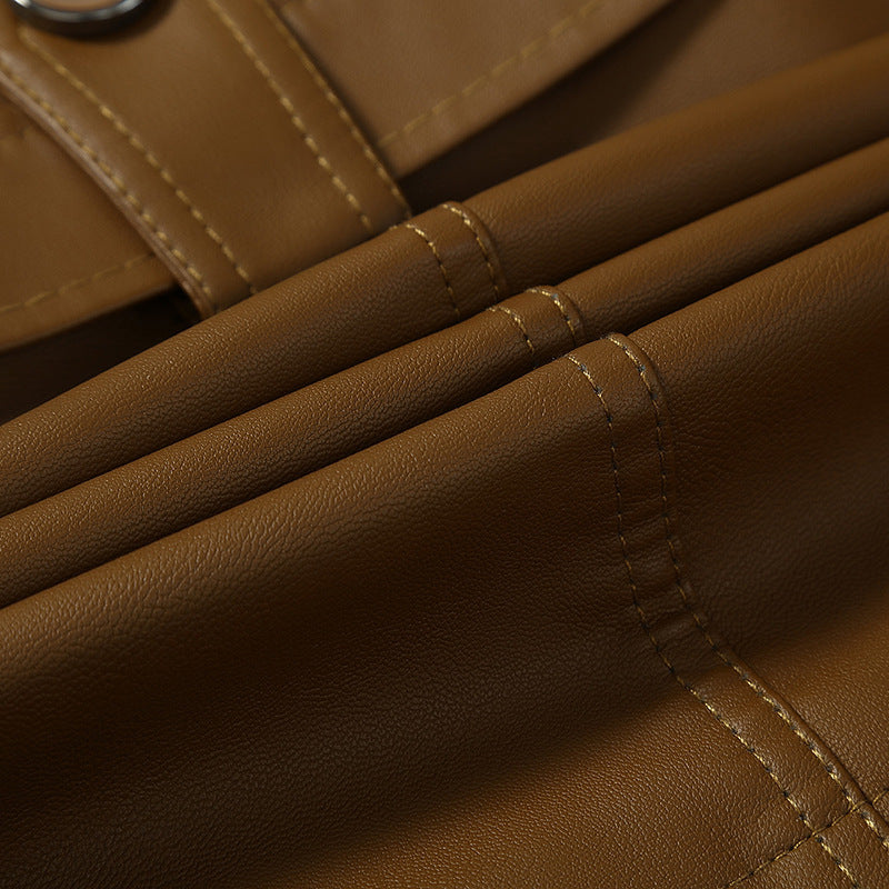 Herren Kunstlederjacke mit weichem Innenfutter Aliams