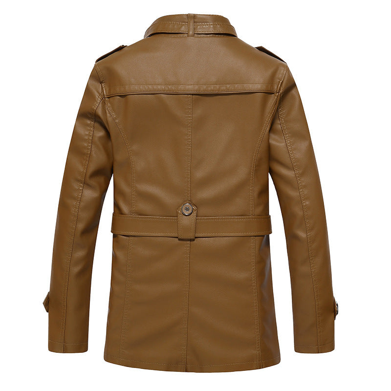 Herren Kunstlederjacke mit weichem Innenfutter Aliams