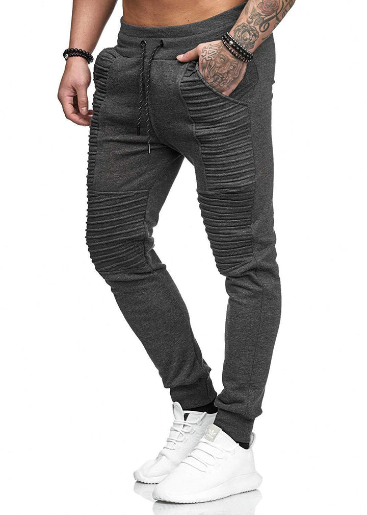 Herren sportliche Slim-Fit Jogginghose mit modischen Rippdetails Aliams