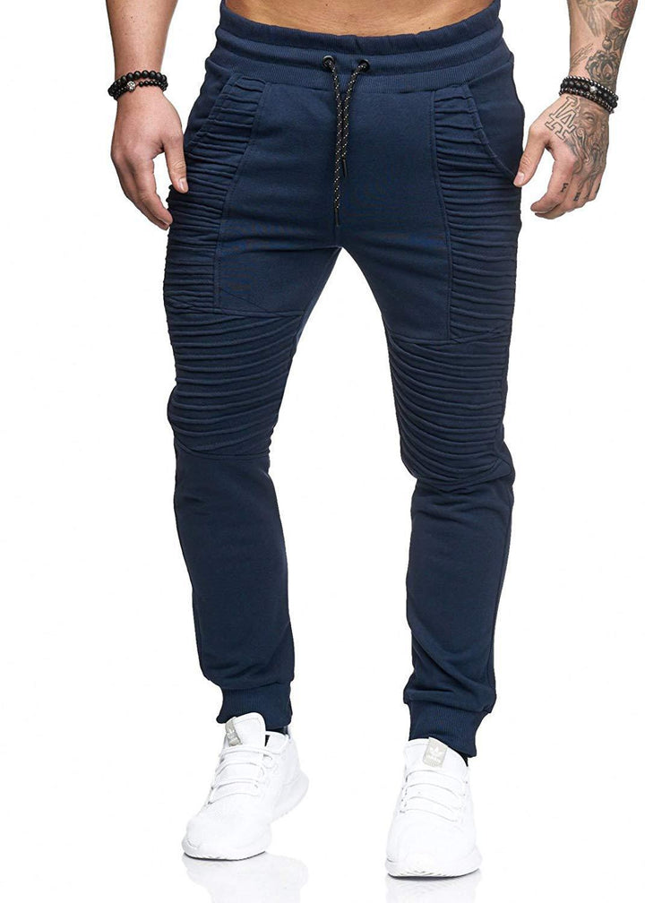Herren sportliche Slim-Fit Jogginghose mit modischen Rippdetails Aliams