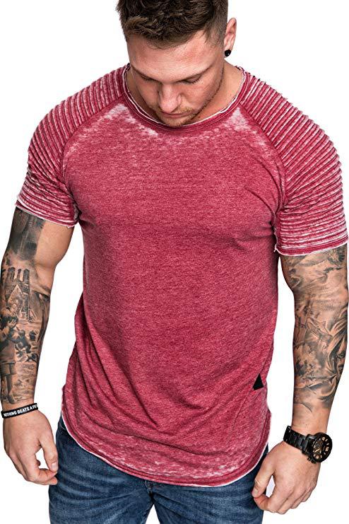 Herren Sportliches T-Shirt mit strukturiertem Schulterdesign Aliams