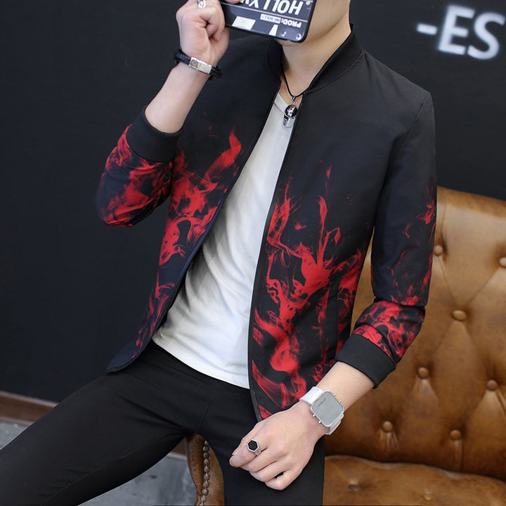 Herren Stylische Jacke mit kreativen grafischen Motiven Aliams