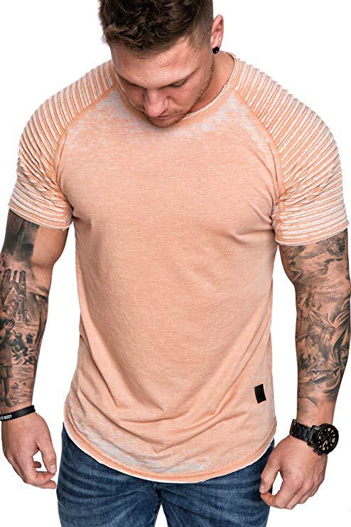 Herren Sportliches T-Shirt mit strukturiertem Schulterdesign Aliams