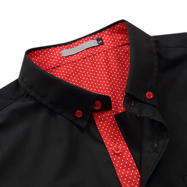 Herren sportliches Kurzarmhemd mit modernem Kragen Aliams