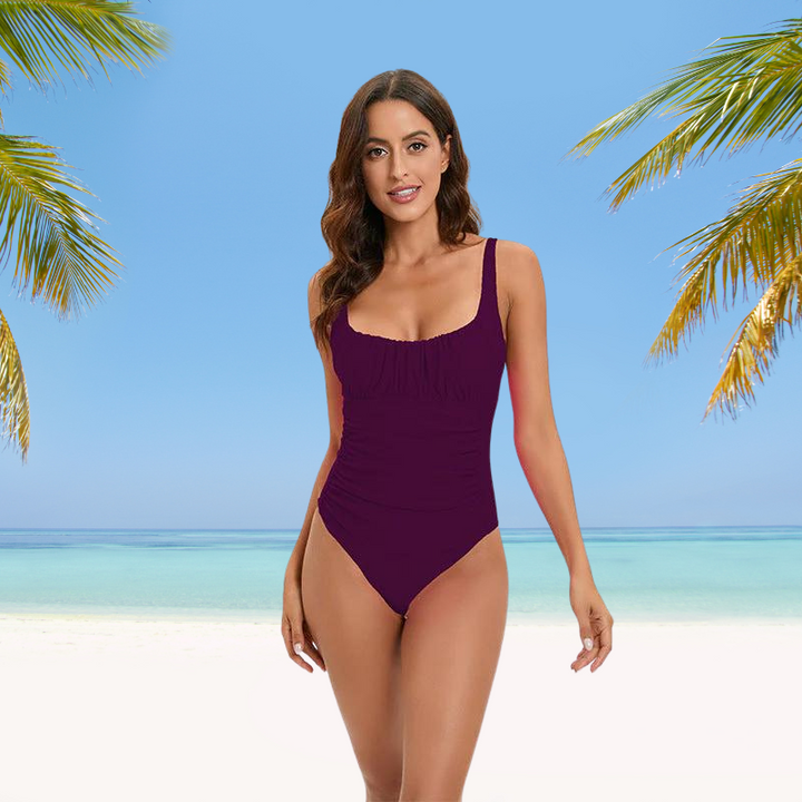 Aliams | Atmungsaktiver Aliams-Tankini mit Rot Gefüttertem Aufdruck