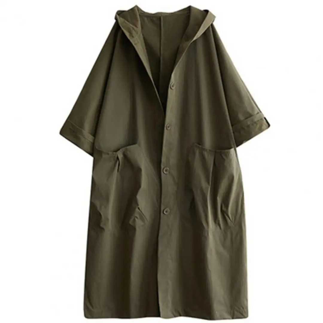 Übergroßer Kapuzen Trenchcoat für Damen – Stilvoll & Praktisch