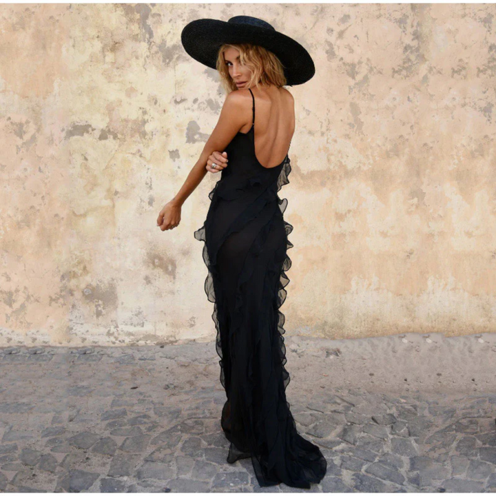 Maxi Jurk Met Ruffles