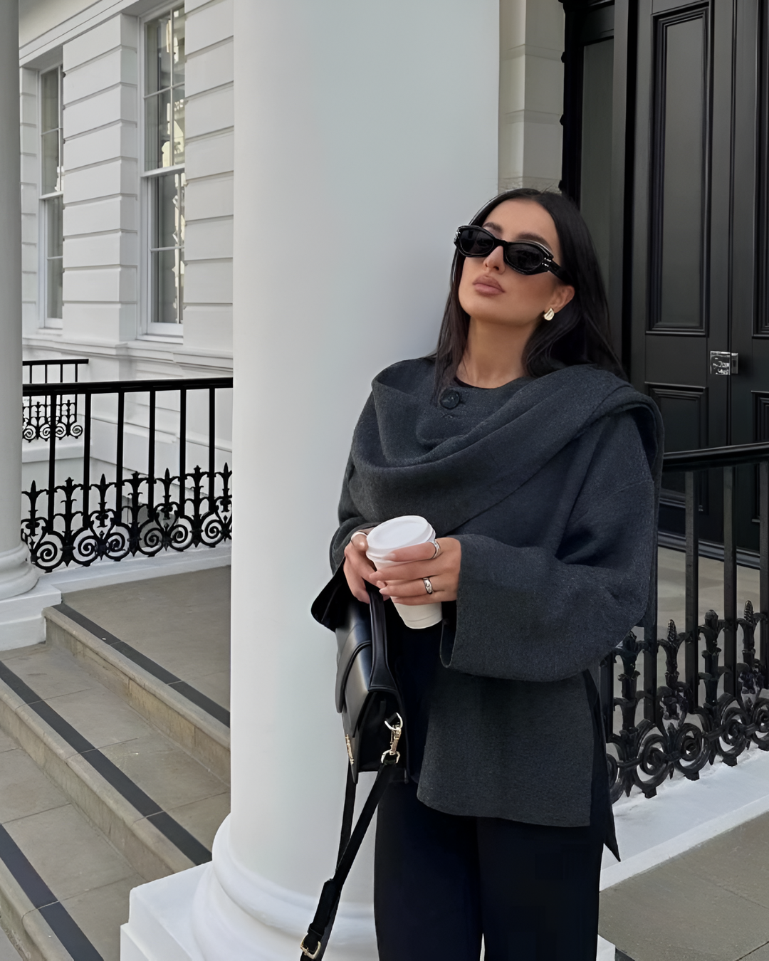Damen Cape Mantel - Trendy & Bequem Für Herbst