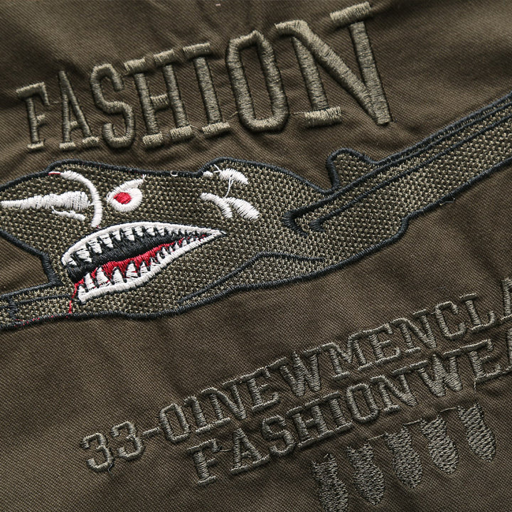 Herren bomberjacke mit einzigartigen Patches Aliams