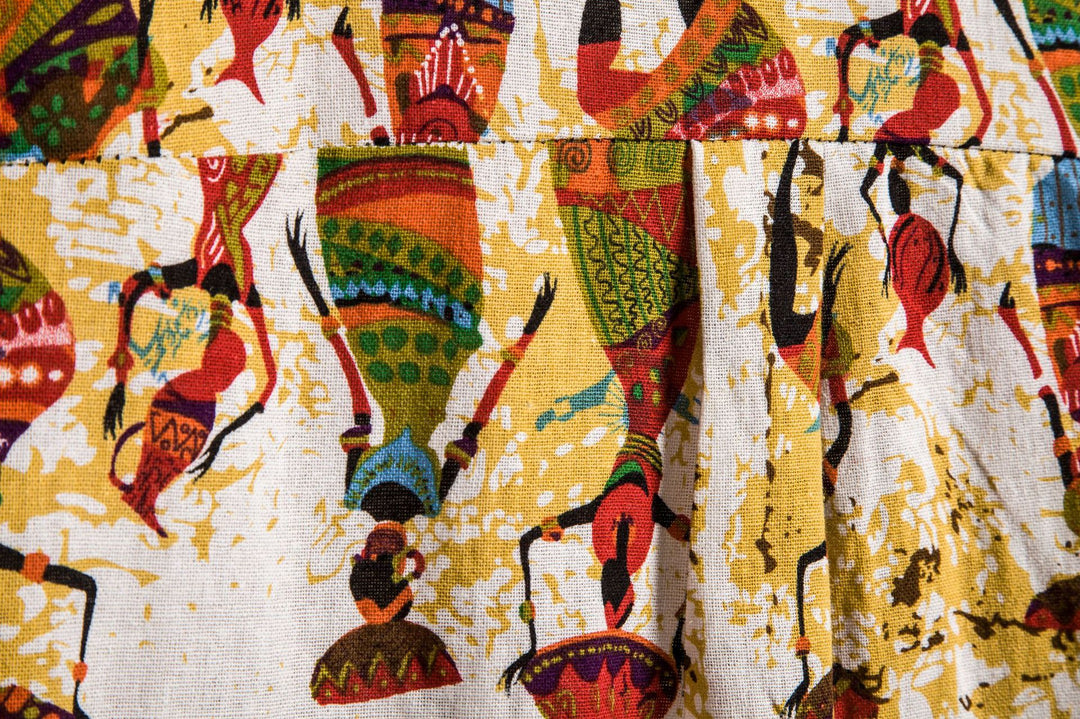 Herren Kurzarmhemd mit einzigartigem afrikanischem Druck und Stehkragen Aliams