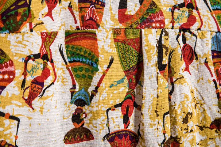 Herren Kurzarmhemd mit einzigartigem afrikanischem Druck und Stehkragen Aliams