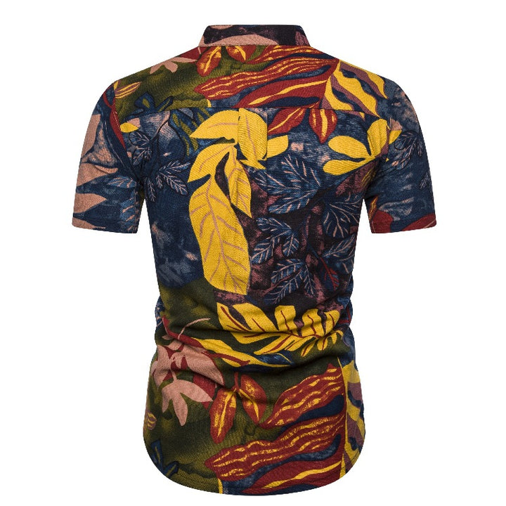Herren Kurzarmhemd im tropischen Design Aliams