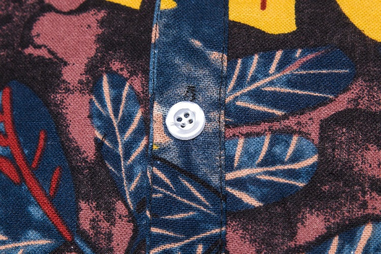 Herren Kurzarmhemd im tropischen Design Aliams