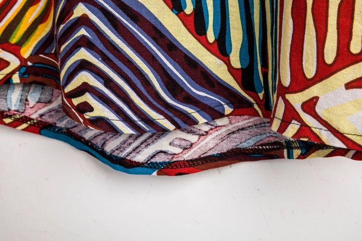 Herren Kurzarmhemd im kreativen Tribal-Design mit modernem Stehkragen Aliams