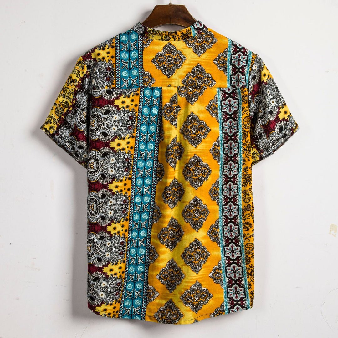 Herren Kurzarmhemd im stilvollen Ethno-Design Aliams