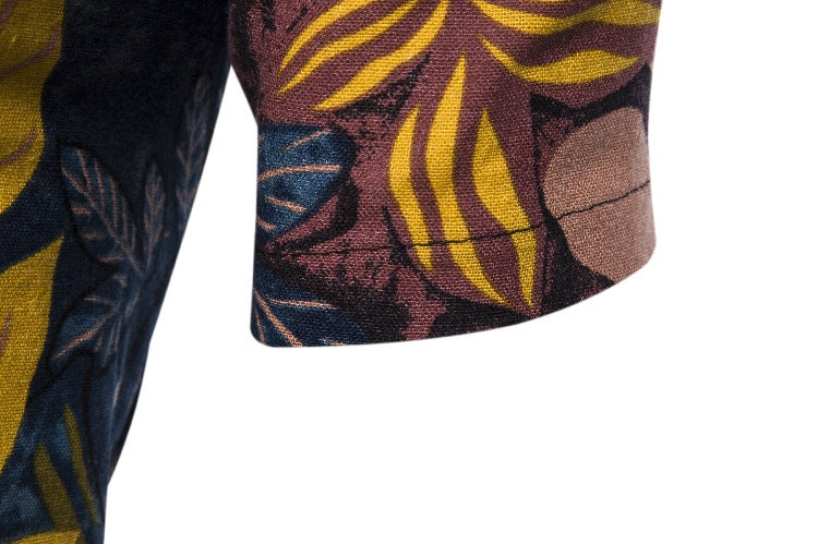 Herren Kurzarmhemd im tropischen Design Aliams