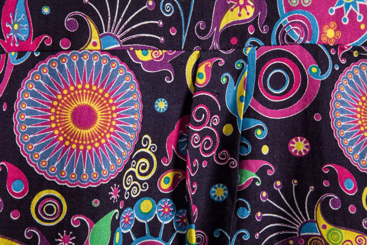 Herren Kurzarmhemd im kreativen Design mit bunten Musterelementen Aliams