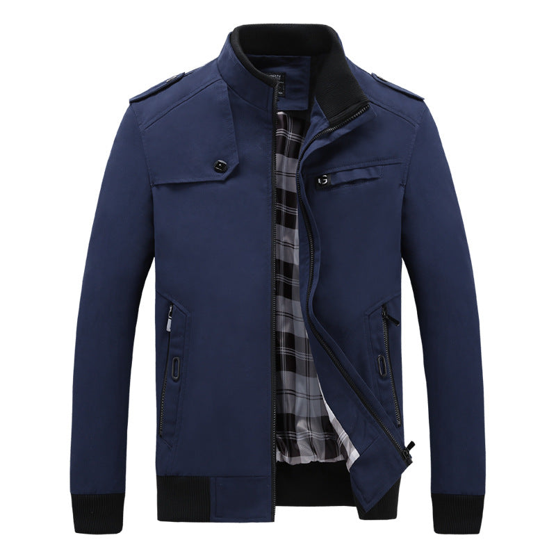 Herren stylische Freizeitjacke im modernen Biker-Stil Aliams