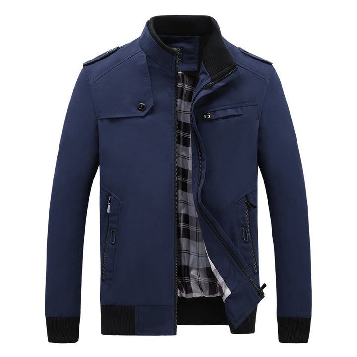 Herren stylische Freizeitjacke im modernen Biker-Stil Aliams