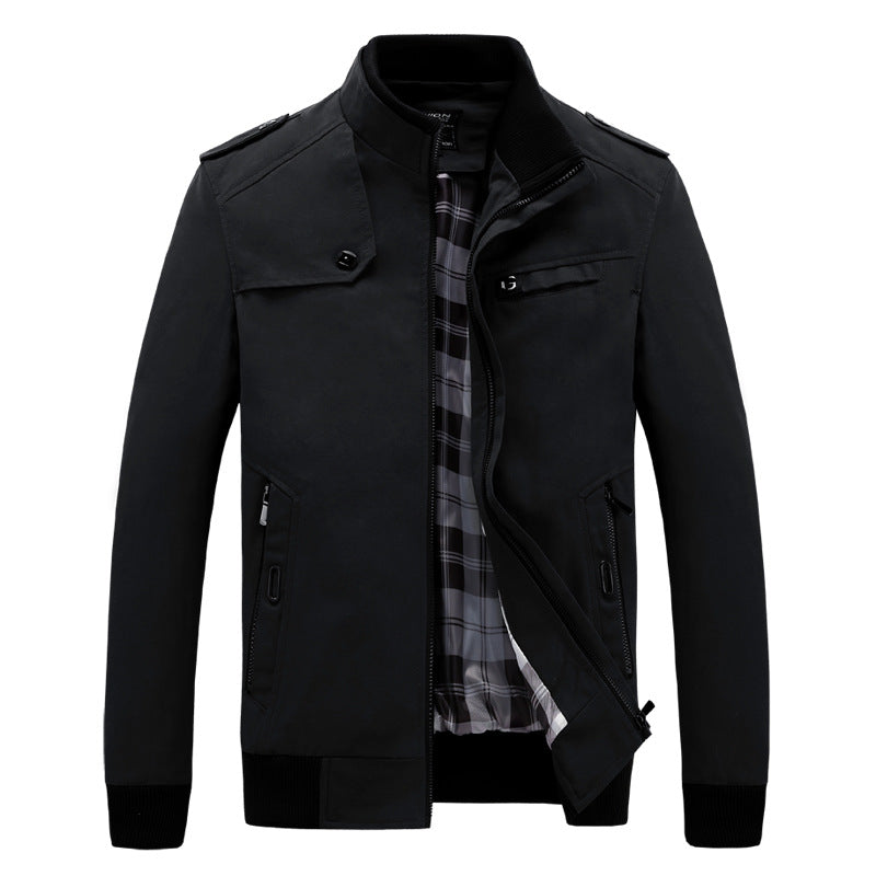 Herren stylische Freizeitjacke im modernen Biker-Stil Aliams