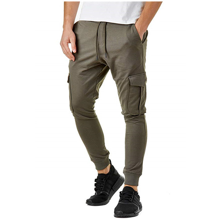 Herren Cargo-Jogginghose mit enge Passform und praktischen Taschen Aliams