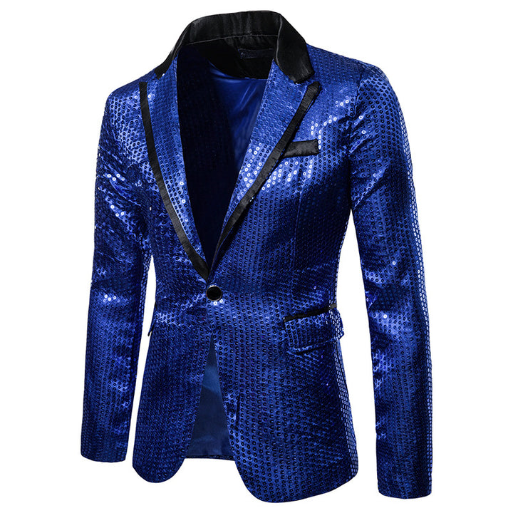 Herren eleganter Paillettenblazer mit modernem Schnitt und schimmerndem Finish Aliams