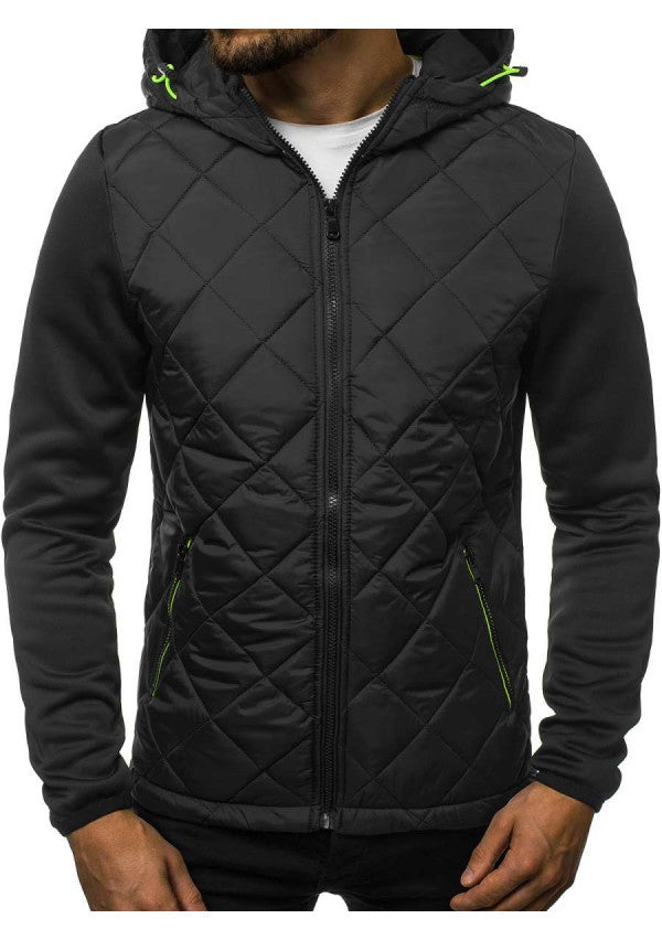 Herren gesteppte Funktionsjacke mit hohem Kragen und praktischen Taschen Aliams