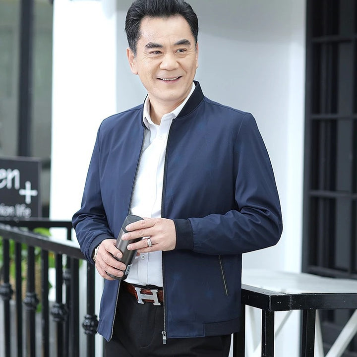 Herren stilvolle Freizeitjacke mit feinem Streifenmuster Aliams