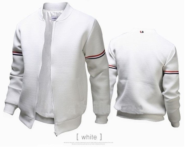 Herren urbaner Sweatjacke mit kontrastierenden Streifen und bequemen Schnitt Aliams