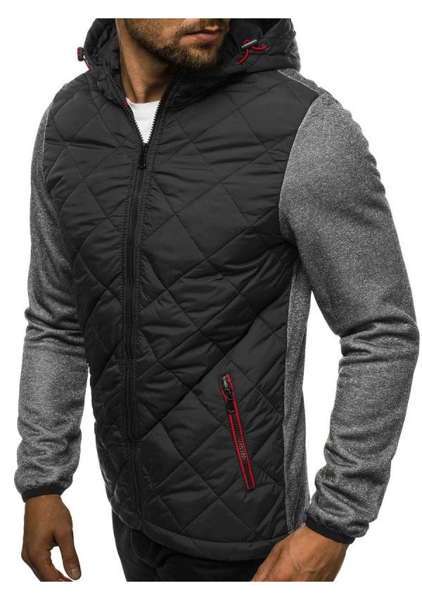 Herren gesteppte Funktionsjacke mit hohem Kragen und praktischen Taschen Aliams