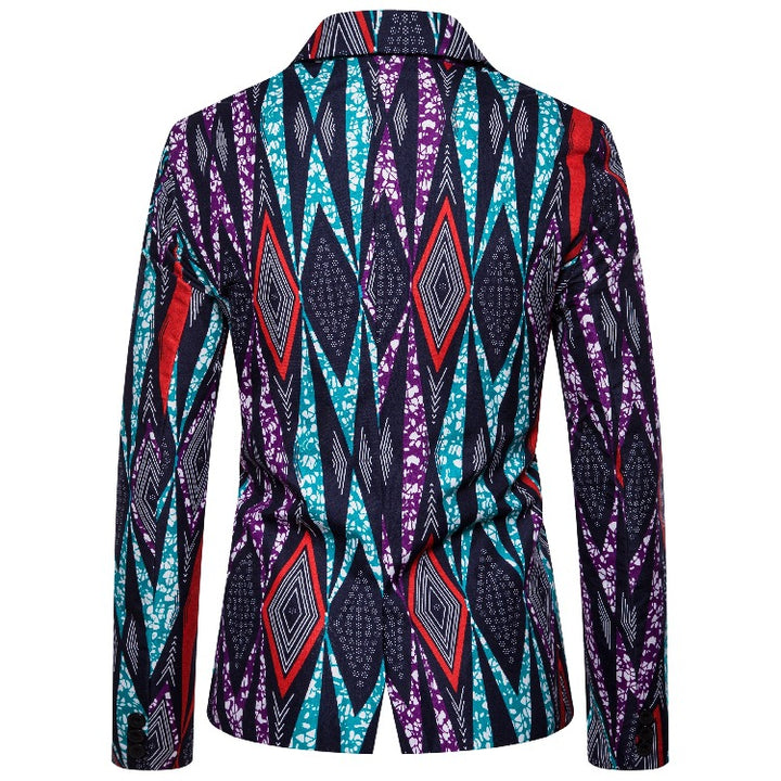 Herren Blazer mit kreativem geometrischen Muster und modernem Schnitt Aliams