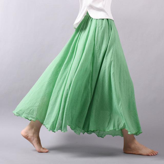 Aliams | Lässig Fallender Boho Maxi Rock für Damen