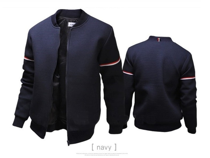 Herren urbaner Sweatjacke mit kontrastierenden Streifen und bequemen Schnitt Aliams