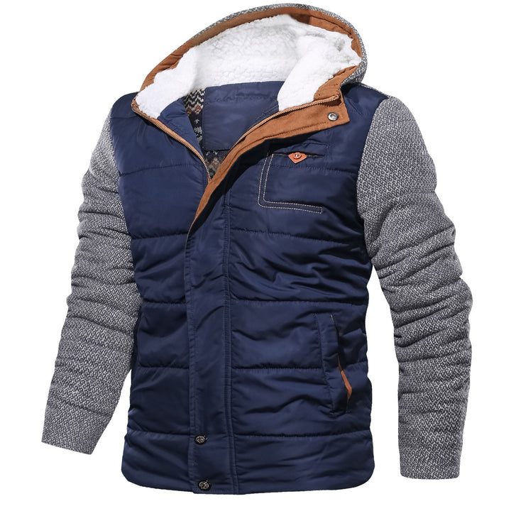 Herren sportliche Steppjacke mit Kapuze und warmem Innenfutter Aliams