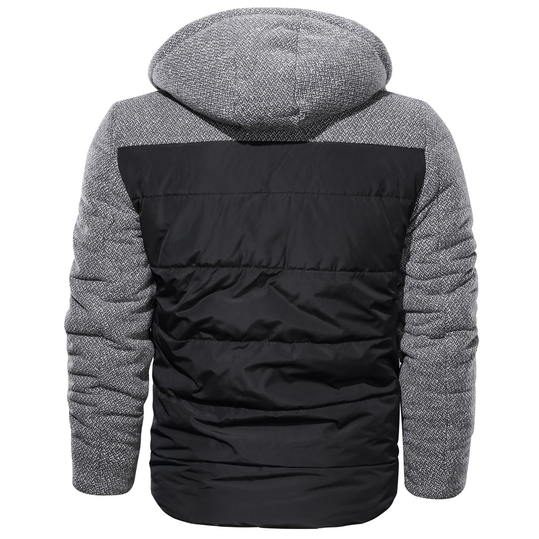 Herren sportliche Steppjacke mit Kapuze und warmem Innenfutter Aliams