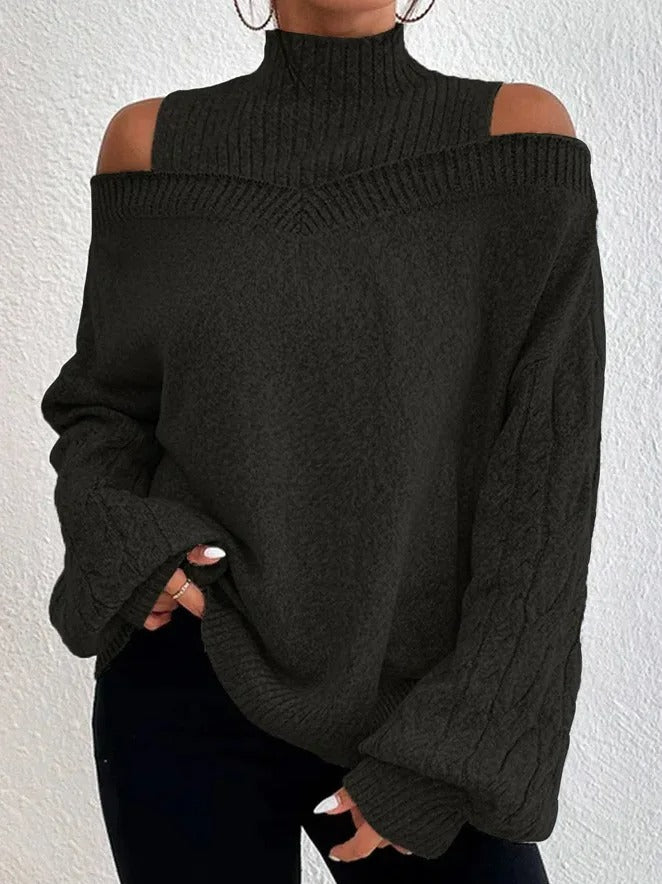 Elkeve | Schulter Pullover Trendig Und Bequem