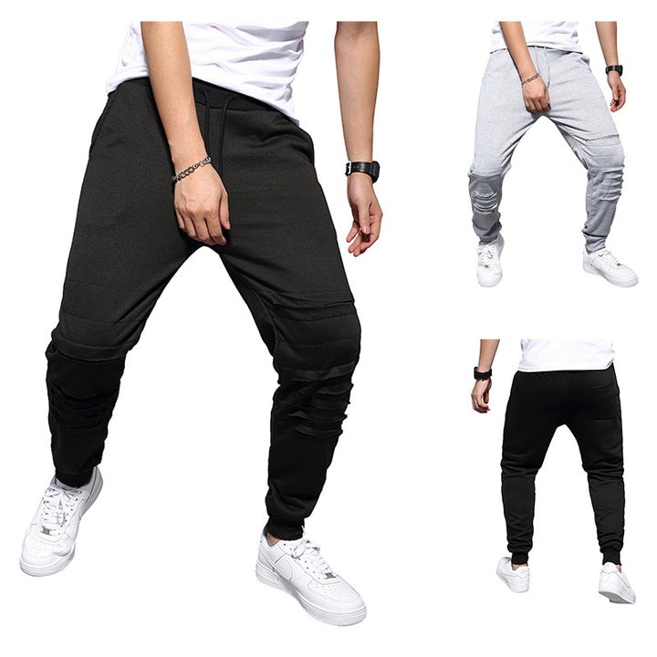 Herren Sportliche Haremshose mit modischen Rissen und komfortablem Schnitt Aliams