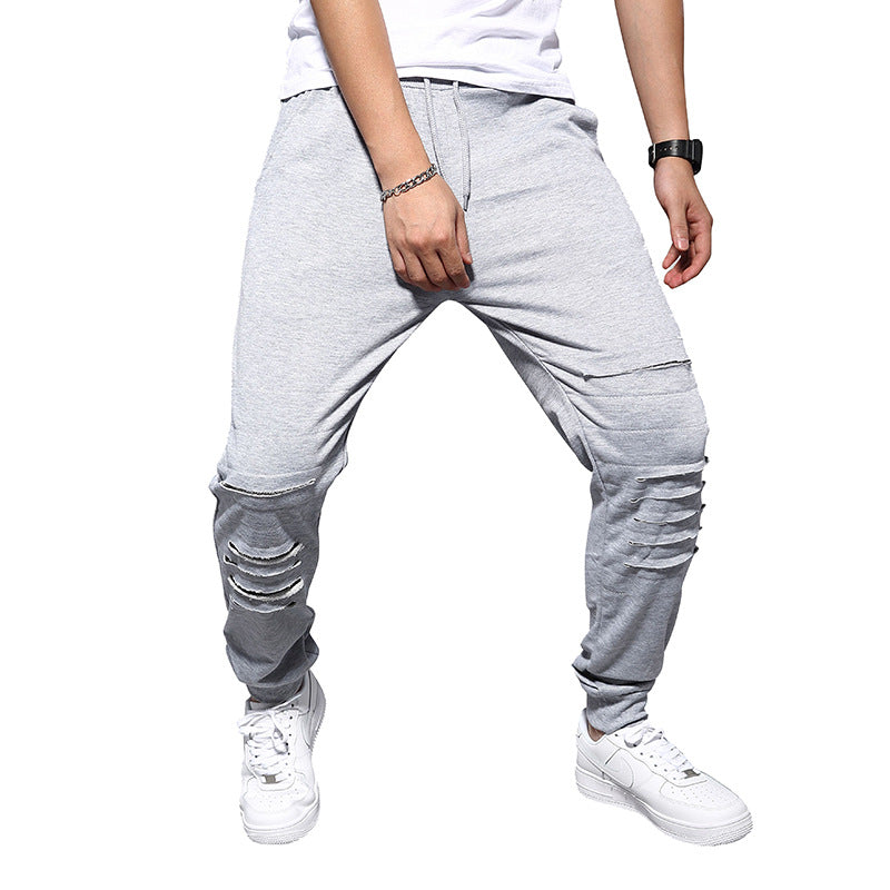 Herren Sportliche Haremshose mit modischen Rissen und komfortablem Schnitt Aliams